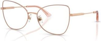 Jimmy Choo London 55mm Butterfly optical glasses in Gold at Nordstrom