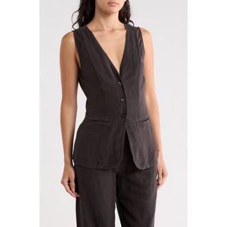 Young Fabulous & Broke Loa Vest in Black Olive Pigment at Nordstrom Rack, Size X-Small