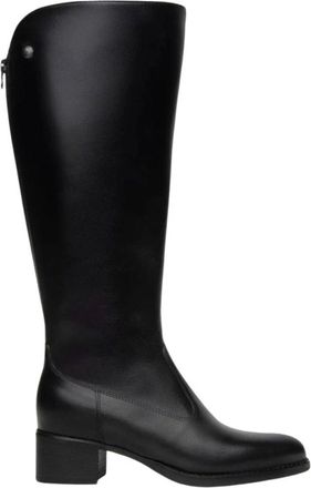 Nero Giardini Schoenen, Dames, Zwart, 37 EU, Leer, Moderne Leren Laarzen met Ritssluiting