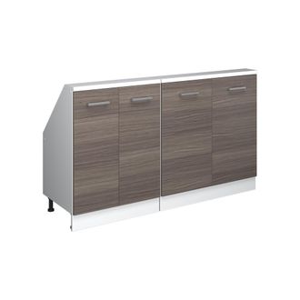 Vicco Armario De Cocina Para Techo Inclinado R-line, Precioso Gris/blanco, 140 Cm Lote De 2, Vicco