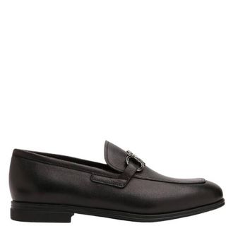 Ferragamo Gancini Ornament Leather Moccasin, Size 9 EE