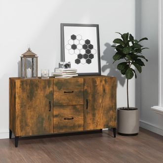 vidaXL Vidaxl - Aparador Madera De Ingenier&iacute;a Roble Ahumado 100x36x60 Cm