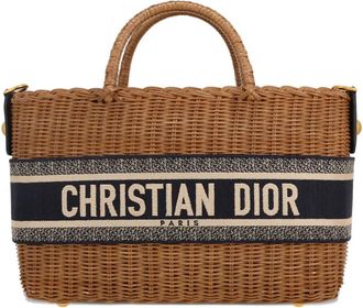 Dior 2021 rieten shopper - Bruin