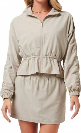 Travis Mathew Timeless Full Zip Jacket In Island Fossil
