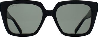 Gucci Square Womens Black Grey GG2102S - One Size