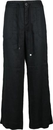 Ralph Lauren Comfort Fit Wijde Broek - Dames - Wijde Broeken - Zwart - S - Linnen - Broeken