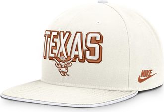 Nike Texas Legacy Letter & Mascot Pro Nike Mens Dri-FIT College Adjustable Hat in White | NC120G9GTXV-207