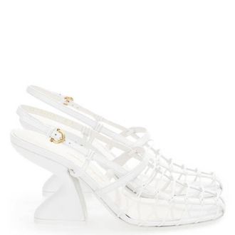 Ferragamo Shay 85 Cage Slingback Sandals, Size 7 C