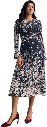 The Fold Rosaire Floral Print Dress in Navy at Nordstrom, Size 10