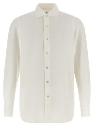 Finamore Off White Regular Corduroy Shirt