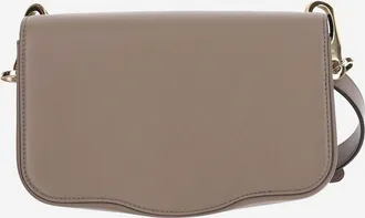 Valentino Garavani Womens Vlogo Signature Messenger Bag Beige Leather Shoulder
