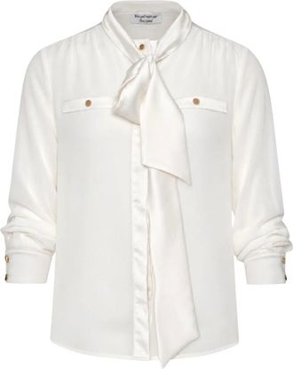 Fracomina Camicia con fiocco - - Blouses & Shirts - Donna - Bianco - M
