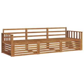 vidaXL Vidaxl Set Di Divani Da Esterno 3 Pz Naturale Legno Di Acacia