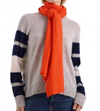 Brodie Snuggle Wrap Scarf In Persimmon