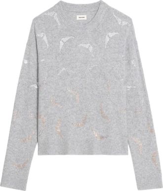 Zadig&Voltaire Markuz wings-detail sweater - Grey