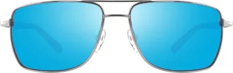 Revo Chrome Ray Titanium-Blend Rectangular Sunglasses