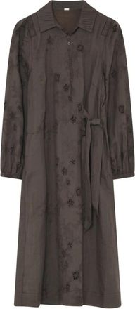 Gustav Shirt Dress - Dames - Shirt Kleedjes - Bruin - M - Kleedjes