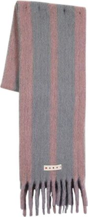 Marni Wool Scarf With Alternating Stripes