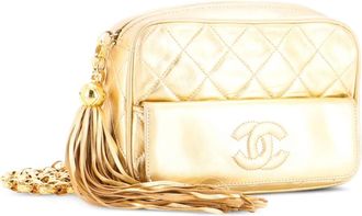 Chanel Front Pocket Camera Bag Quilted Leather Small crossbody bag - Oro