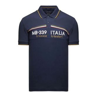 Aeronautica Aeronautica Militare, Polo Shirts, male, Blue, Size: 4XL Polo Shirt