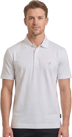 HUGO BOSS White Shirt Collar Polos