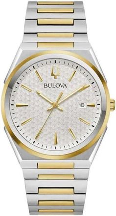 Bulova Classic Quartz White Dial Mens Watch 98B424