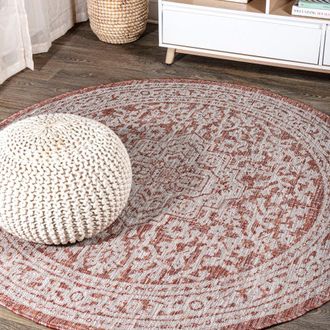 Jonathan Y Designs Sinjuri Medallion Textured Weave Indoor/Outdoor Area Rug
