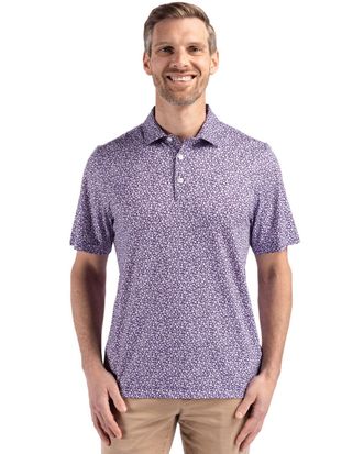 Cutter & Buck Pike Eco Flora Print Recycled Mens Polo
