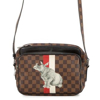 Louis Vuitton Damier Damier Canvas Dark Brown Ebene Handbag Shoulder Bag (Pre-Owned)