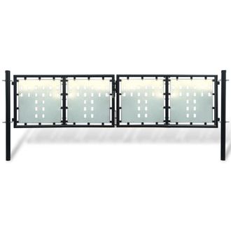 Berkfield Home Black Double Door Fence Gate 300 x 125 cm