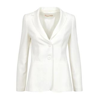 Pennyblack Blazers, female, White, Size: L Ivory Classic Lapel Jacket