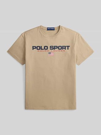 Polo Ralph Lauren Relaxed Fit T-Shirt aus reiner Baumwolle in Khaki, Gr&ouml;&szlig;e XXL