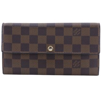Louis Vuitton Brown Damier Canvas Long Wallet (Bi-Fold) (Pre-Owned)