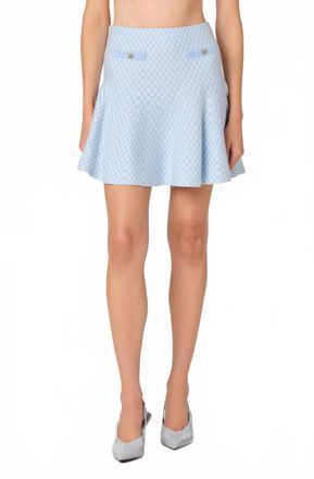Astr Malvie Sweater Skirt In Lue Plaid
