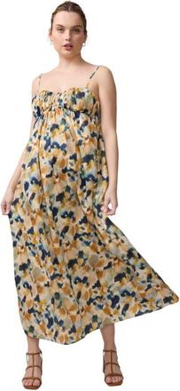 Ingrid & Isabel Watercolor Floral Print Poplin Maternity Maxi Dress in Multi Floral at Nordstrom, Size X-Small