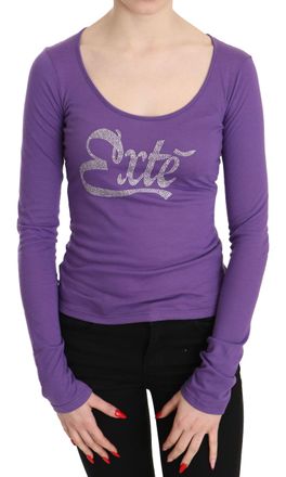 Exte Exte Crystal Embellished Long Sleeve Top Womens Blouse