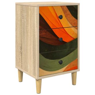 vidaXL Mesa De Noche Bonn Roble Sonoma 36 X 33 X 60 Cm Vidaxl