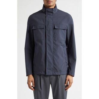 Herno New Rain Jacket in Navy/Camel at Nordstrom, Size 38 Us