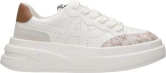 Ash Leren Su&egrave;de Sneakers met Logo - Dames - Sneakers - Wit - 40 EU - Su&egrave;de - Schoenen