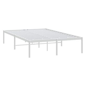 vidaXL Estructura De Cama De Metal Blanca 120x190 Cm Vidaxl