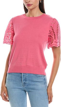 Nanette Lepore Eyelet Sleeve Blouse