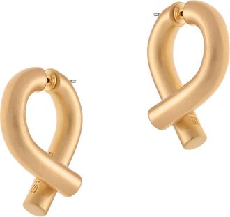 Reiss Taylor Tubular Metal Twist Front/Back Earrings in Gold Tone at Nordstrom