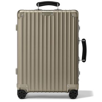Rimowa Classic Cabin Suitcase in Titanium - Aluminium - 21.7x15.8x9.1 - Customisable Luggage