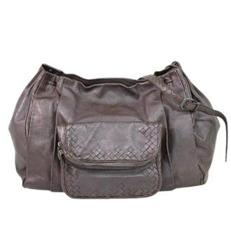 Bottega Veneta Pre-owned Shoulder Bags, female, Brown, Size: ONE SIZE Pre-owned Leather Shoulder Bag