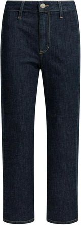 Shaft Gebruikte Linnen Rechte Spijkerbroek - Dames - Jeans - Blauw - Maat: W30 Linnen