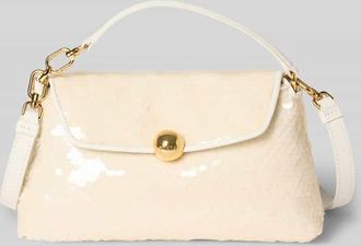 Furla Handtasche mit Pailletten Modell SFERA SOFT in Weiss, Gr&ouml;&szlig;e 1