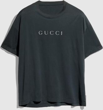 Gucci Cotton T-shirt With Print, Size XXXL, Grey