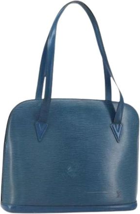 Louis Vuitton Pre-owned Handbags, female, Blue, Size: ONE SIZE Pre-owned Leather Handbag