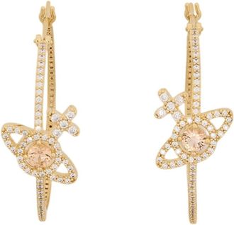 Vivienne Westwood Womens Olympia Cz Earrings Metal Gold Jewelry-Watches
