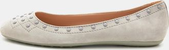Tod's Tods Grey Suede Ballet Flats